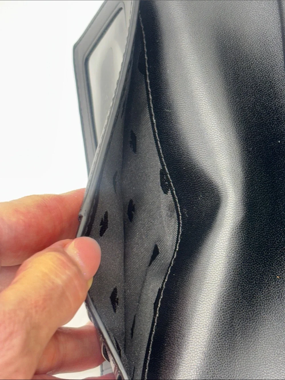 kate spade Black Pebbled Leather Zip Clutch Wallet